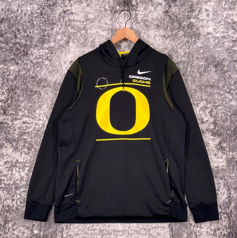 Nike Hoodie Large Mens Oregon Ducks Sideline Performance Pullover